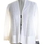 Кардиган ажурный Alfani, лен-вискоза, M, 44-46