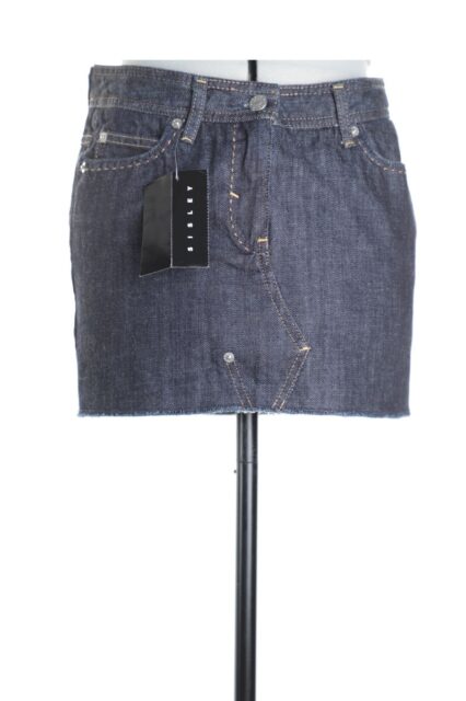 Мини юбка джинсовая Sisley, хлопок, XS, 40