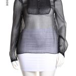 Блузка секси Zapa Paris, шелк-люрекс, L, 48