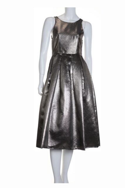Платье Max Mara, хлопок-металлик, XS, 40