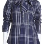 Блузка с бантом Massimo Dutti, хлопок, L, 48