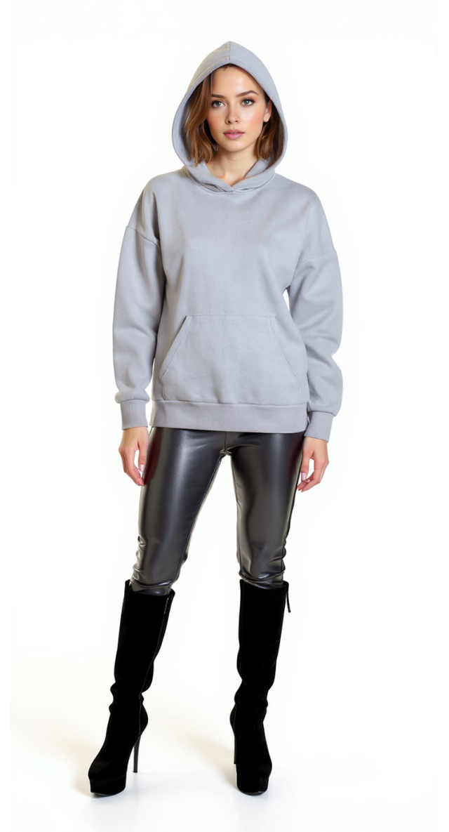 Толстовка с начесом и капюшоном Stefanel, хлопок, M, 46