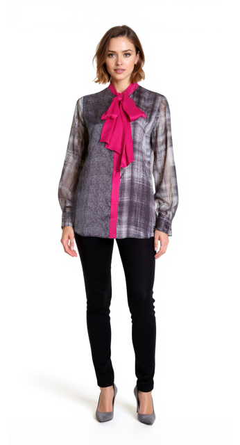 Блузка Max Mara, шелк-ацетат, M, 46