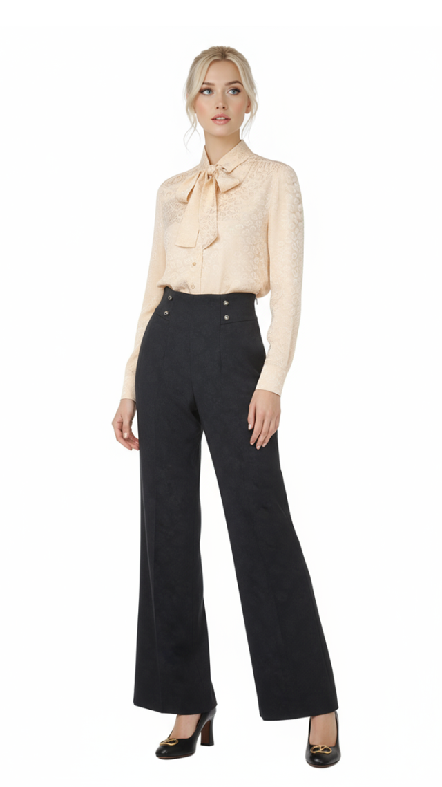 Брюки палаццо Max Mara, хлопок, S/M, 44