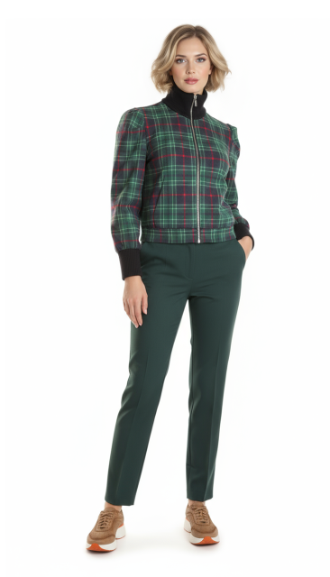 Бомбер жакет утепленный, Max Mara (Max&Co), хлопок-шерсть, L, 48
