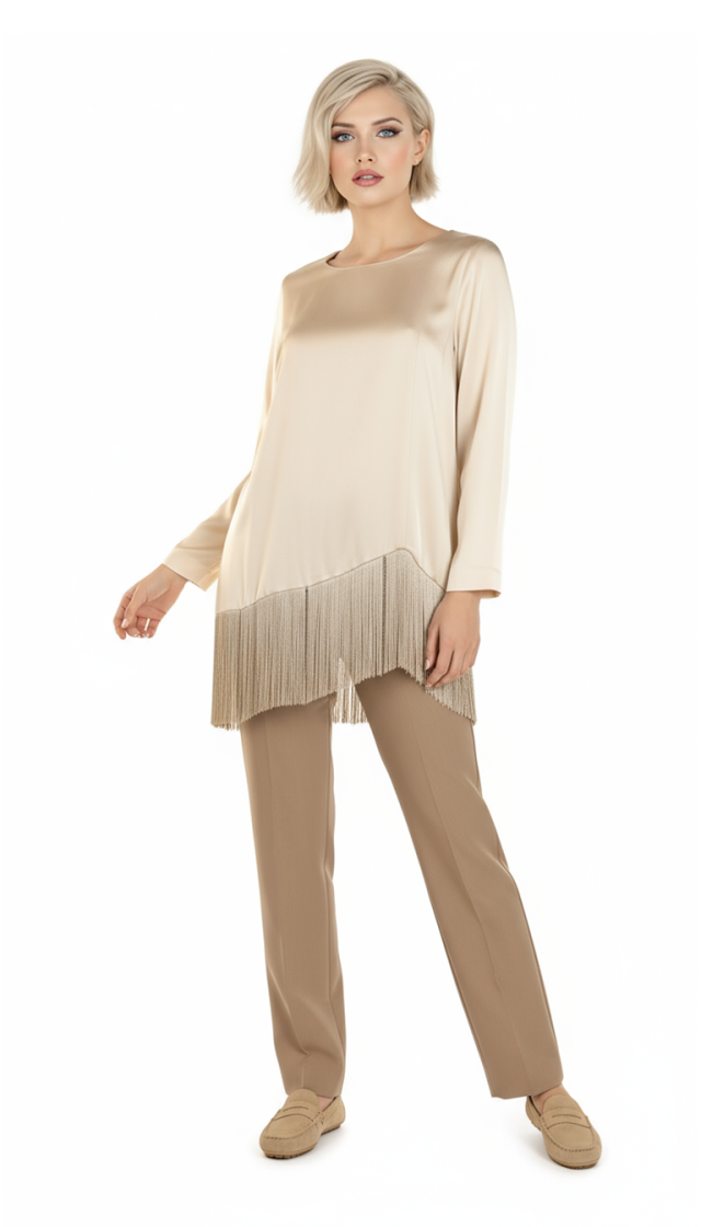 Блуза туника Max Mara (Marina Rinaldi), ацетат-вискоза, L/XL, 50