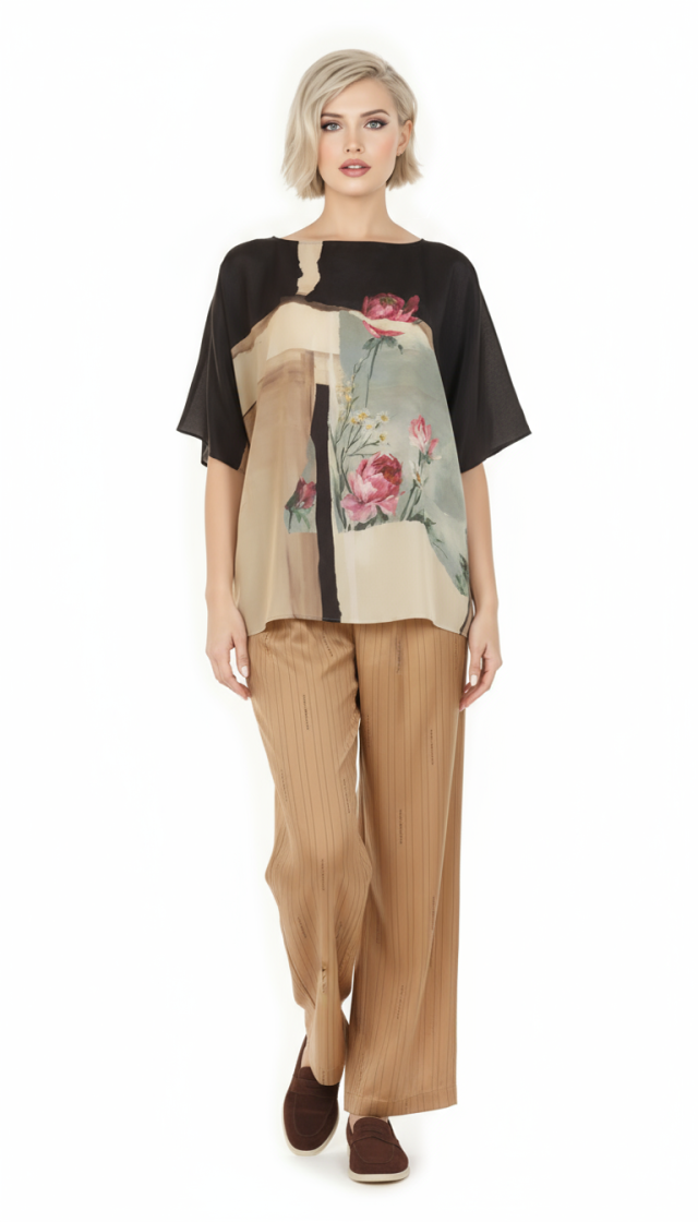 Блуза туника Max Mara (Marina Rinaldi), шелк, L/XL, 50