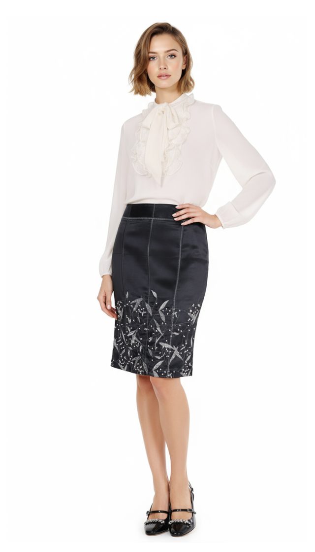 Юбка Magashoni, шелк-шерсть, M, 46