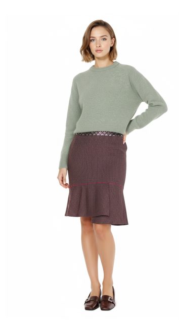 Юбка-годе Blumarine, шелк-шерсть, M, 46