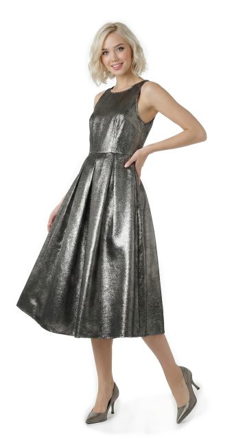 Платье Max Mara (Studio), хлопок-металлик, XS, 40