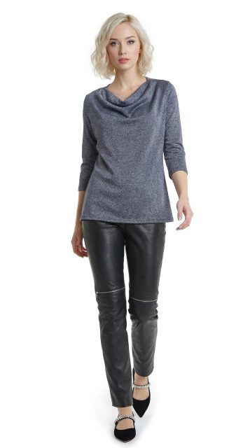 Блуза Stefanel, хлопок-металлик, S/M, 44 & M, 46