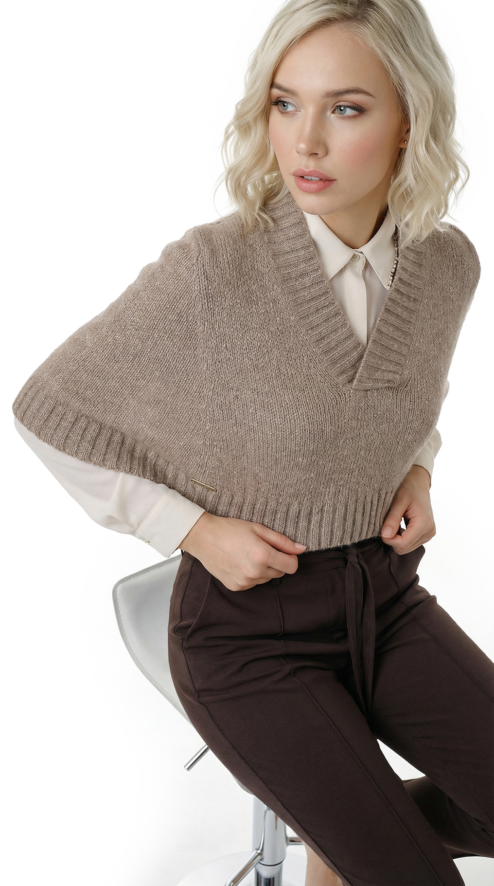 Джемпер болеро Cop Copine, шерсть-альпака, S, 42 — изображение 4