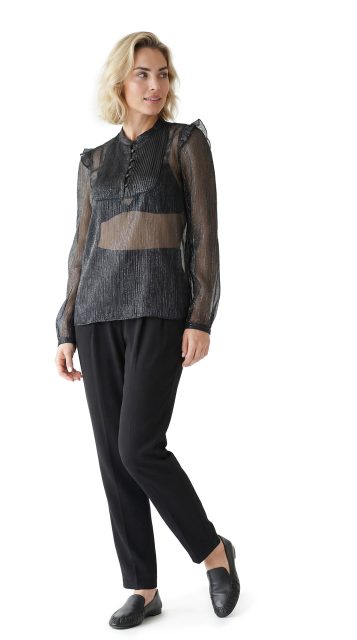 Блузка секси Zapa Paris, шелк-люрекс, L, 48