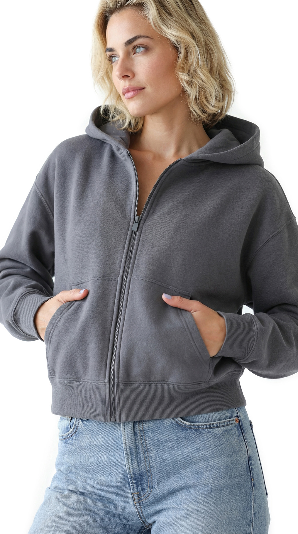 Толстовка с капюшоном и начесом Stefanel, хлопок, L, 48 — изображение 4