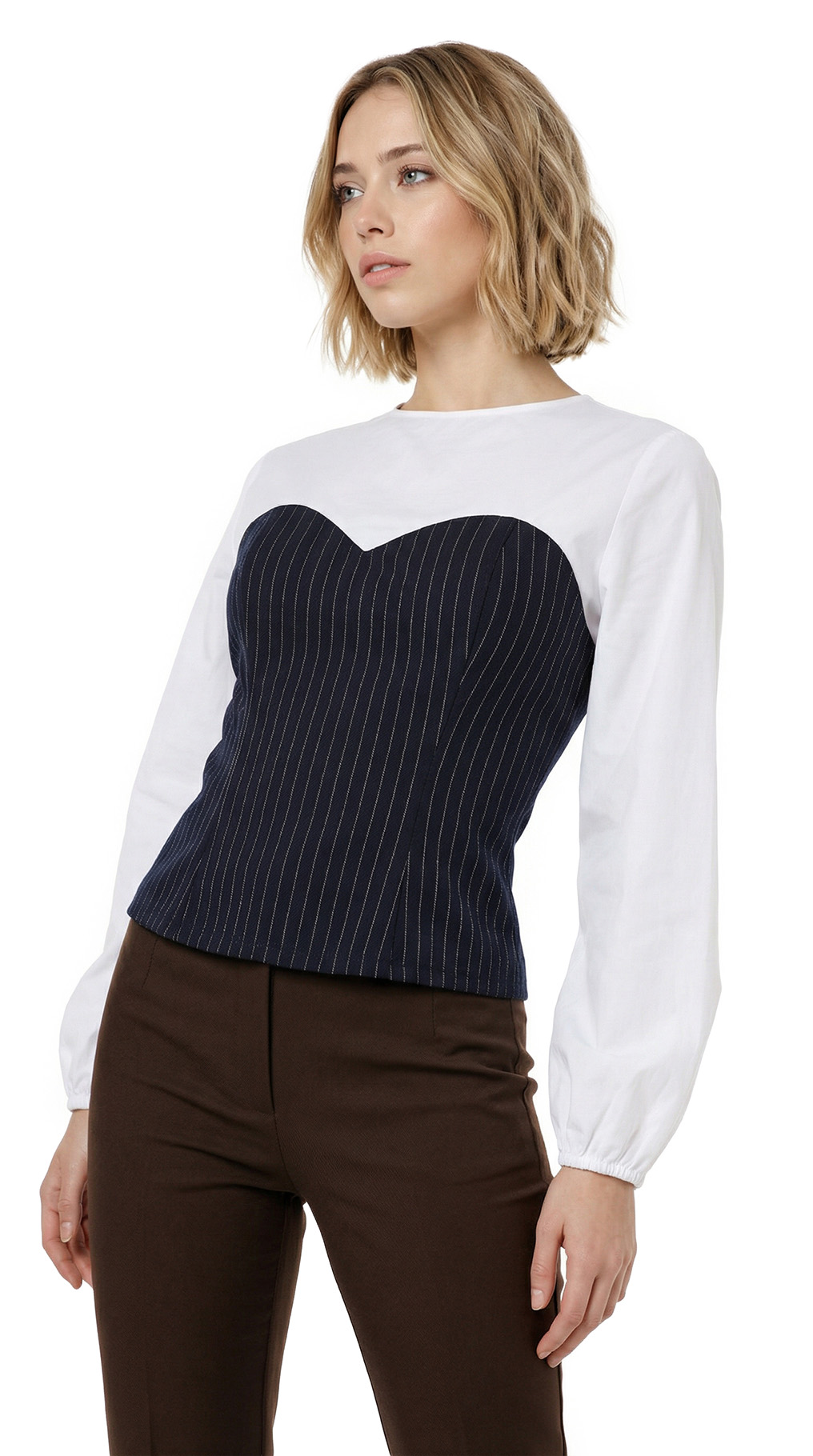 Блузка H&M, хлопок-вискоза, M, 46 — изображение 2