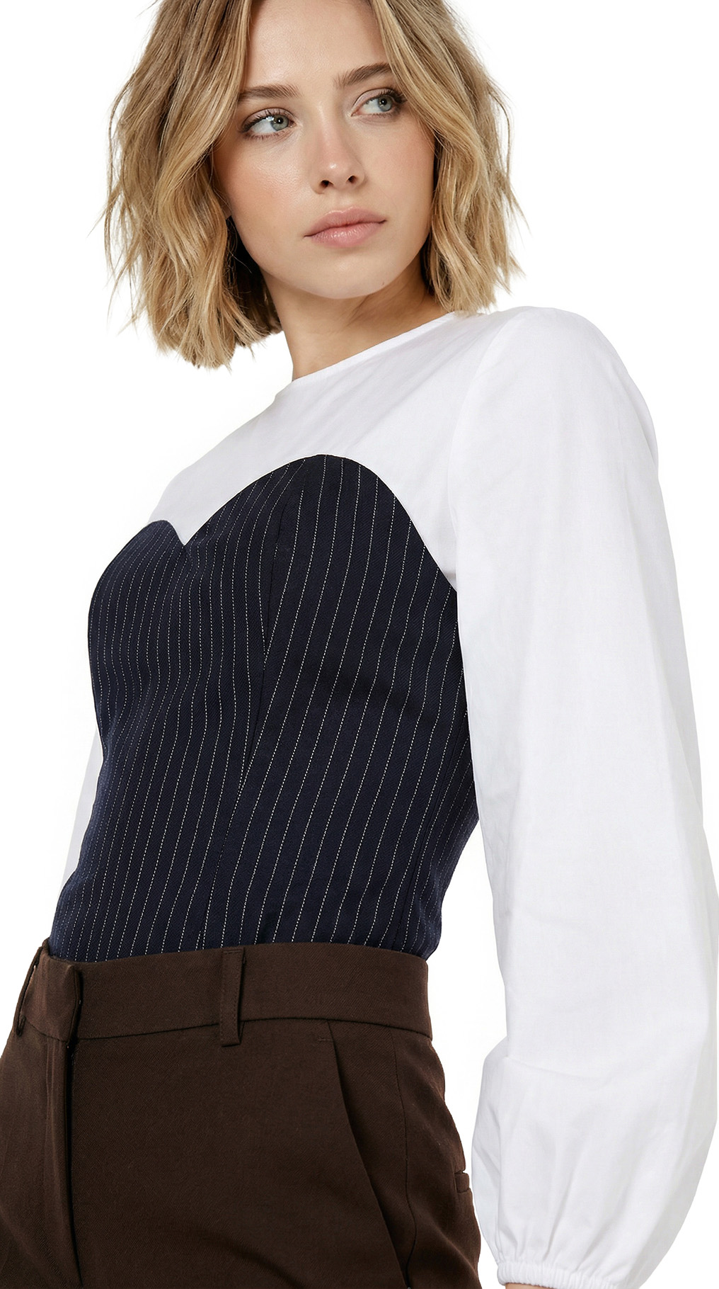 Блузка H&M, хлопок-вискоза, M, 46 — изображение 6