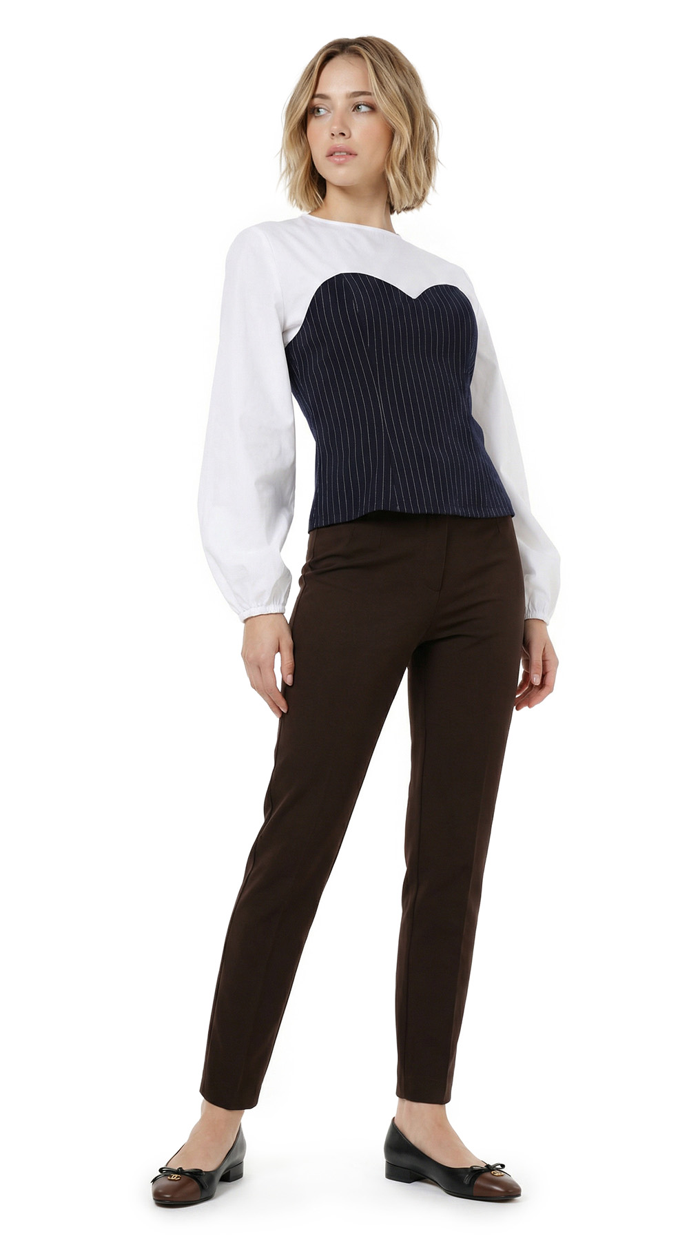 Блузка H&M, хлопок-вискоза, M, 46