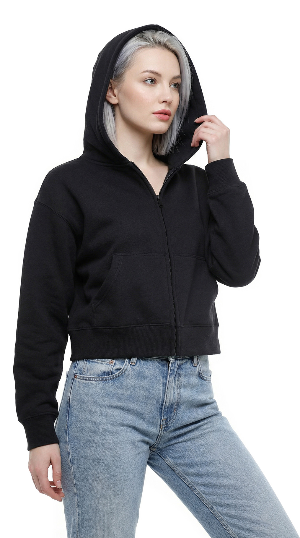 Толстовка с капюшоном и начесом Stefanel, хлопок, XS/S, 40-42 — изображение 2