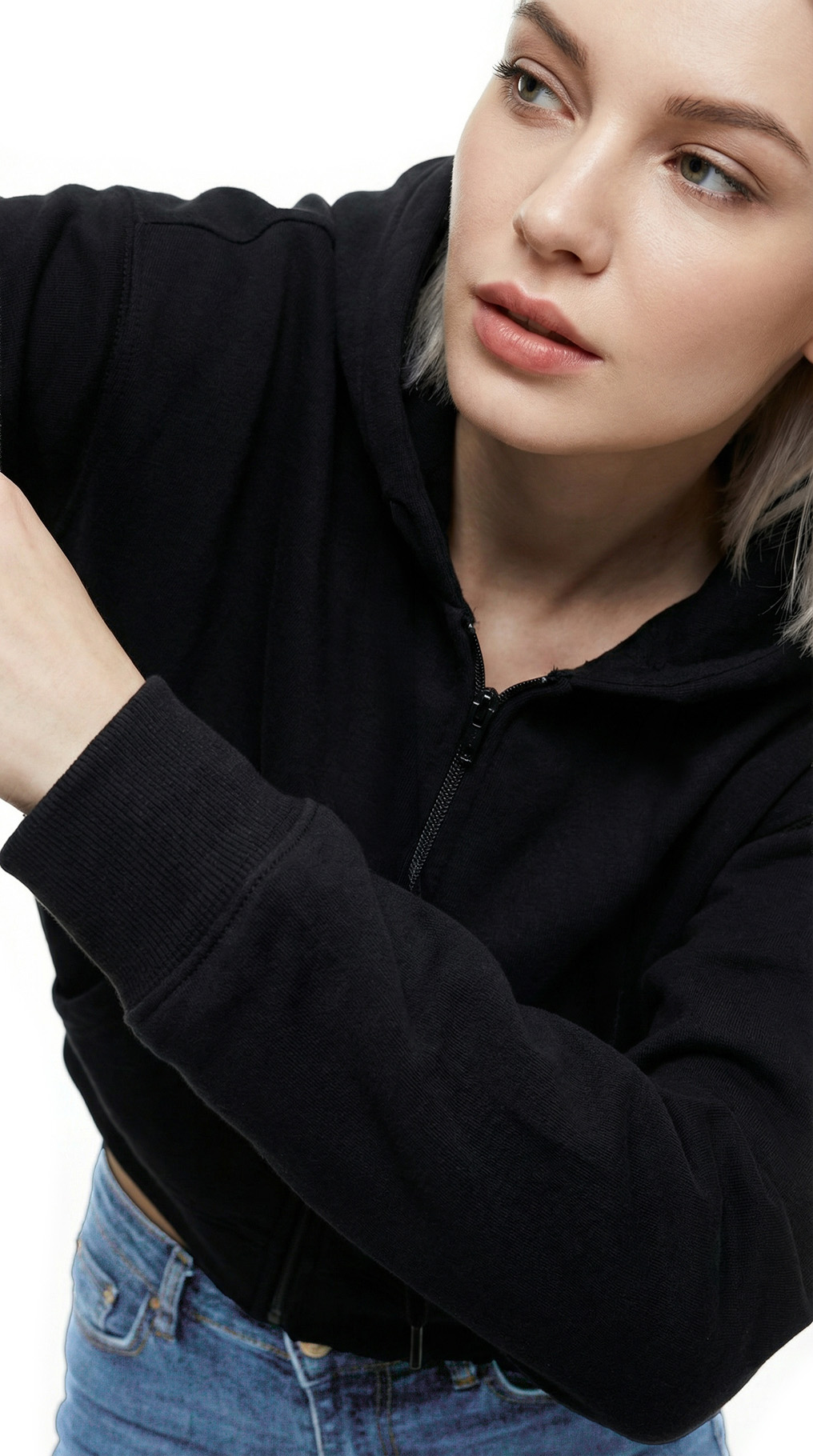 Толстовка с капюшоном и начесом Stefanel, хлопок, XS/S, 40-42 — изображение 6