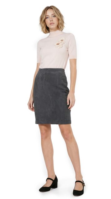 Юбка St John, замша натуральная, M, 46