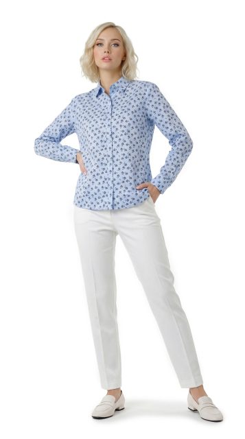 Блуза рубашка Max Mara, хлопок, S/M, 44