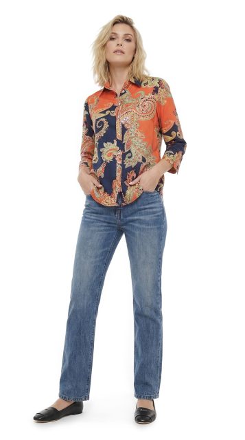 Блузка рубашка Ralph Lauren, хлопок, M, 46