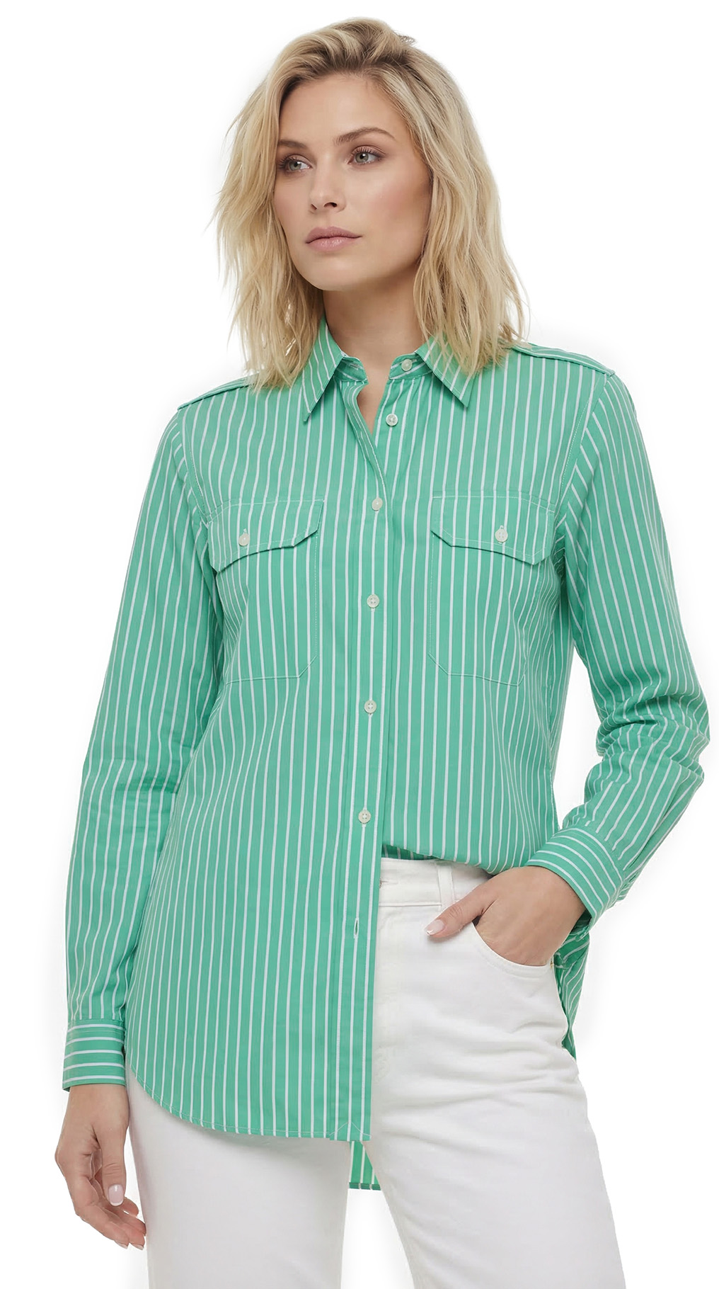 Блузка рубашка Polo Ralph Lauren, хлопок, M, 46 — изображение 2