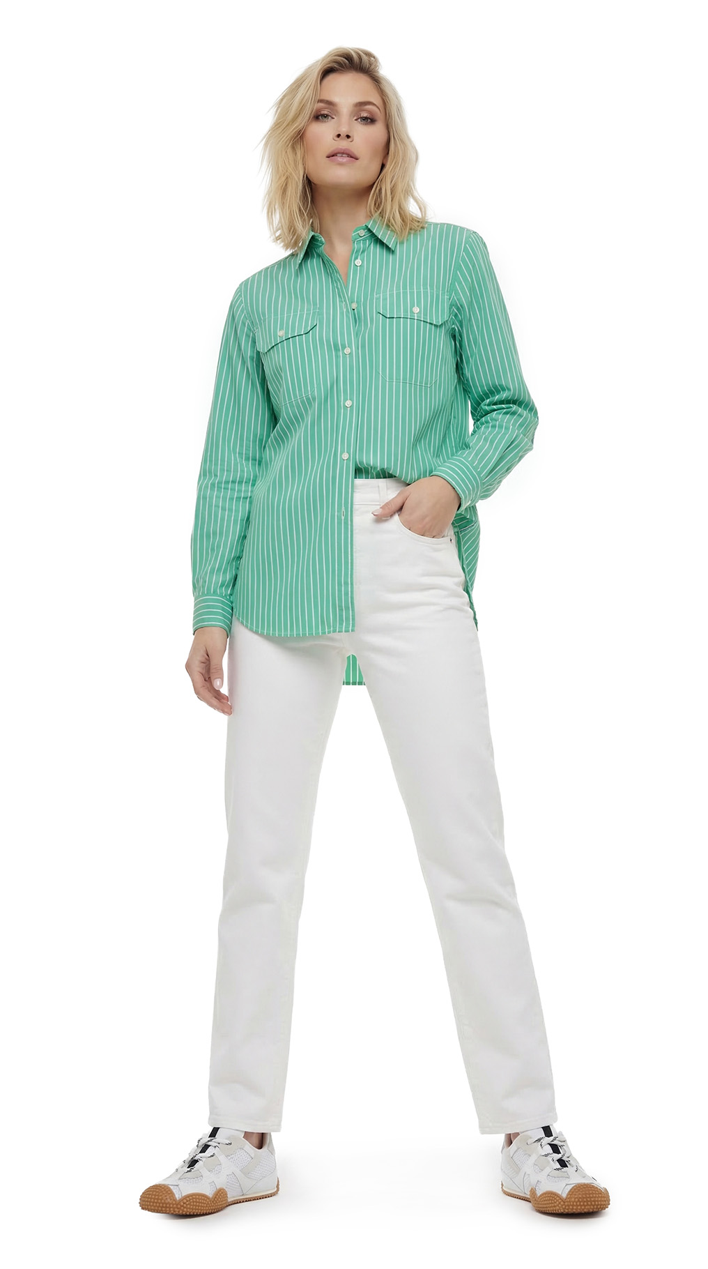 Блузка рубашка Polo Ralph Lauren, хлопок, M, 46