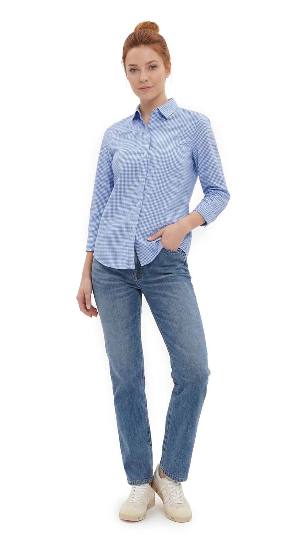 Блузка рубашка Ralph Lauren, хлопок, S/M, 44