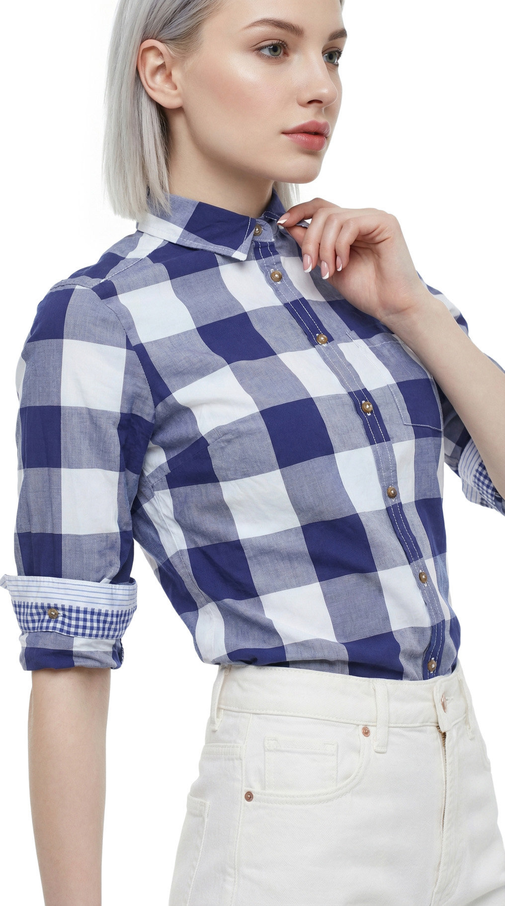 Блузка рубашка Massimo Dutti, хлопок, S, 42 — изображение 4