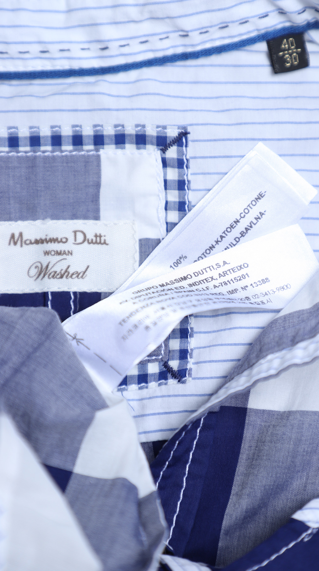 Блузка рубашка Massimo Dutti, хлопок, S/M, 44 — изображение 8