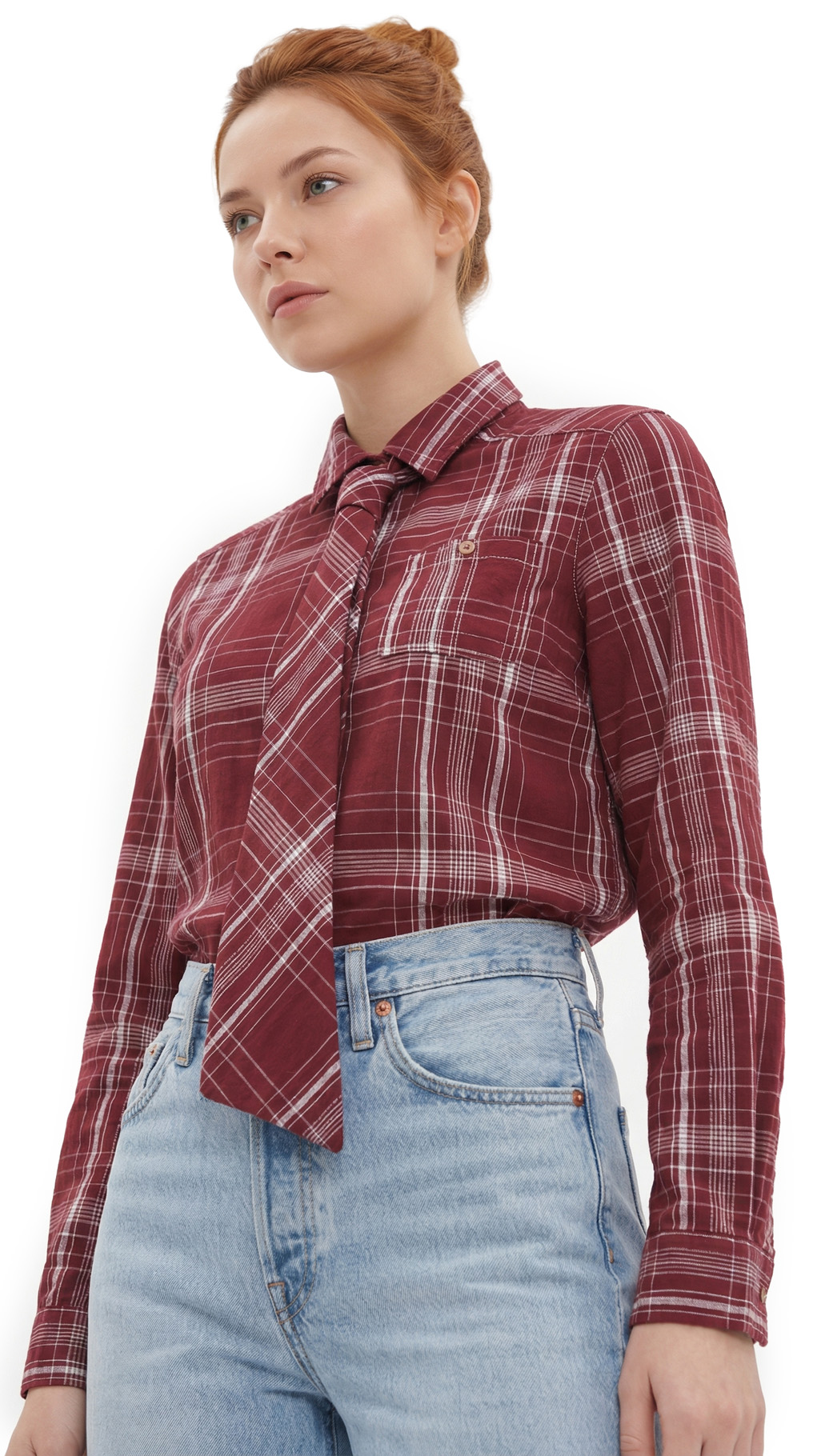 Блузка рубашка Massimo Dutti, хлопок, S/M, 44 — изображение 4