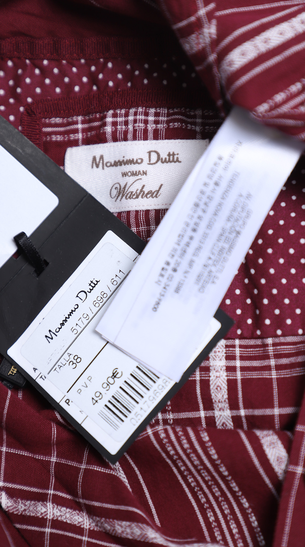 Блузка рубашка Massimo Dutti, хлопок, S/M, 44 — изображение 8