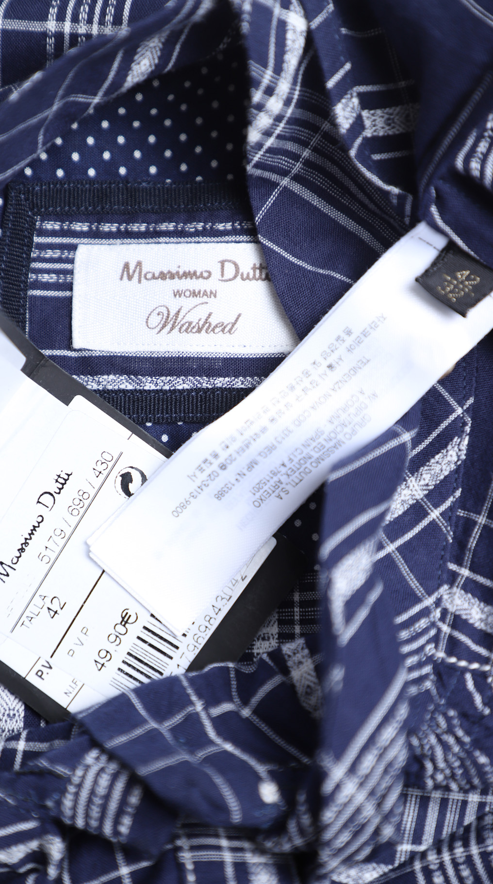 Блузка с бантом Massimo Dutti, хлопок, L, 48 — изображение 8