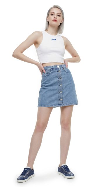 Юбка Max Mara (Pennyblack), хлопок джинса, S, 42