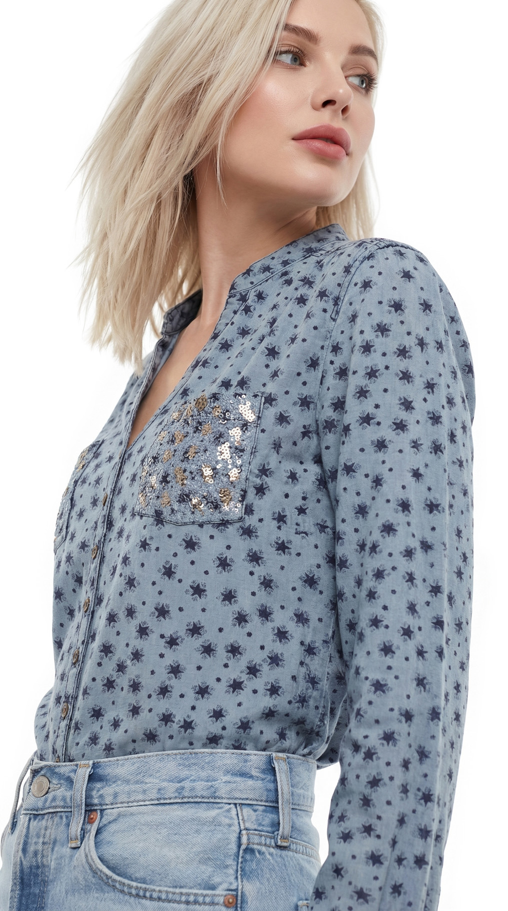 Блузка рубашка Tommy Hilfiger, хлопок, S/M, 44 — изображение 4