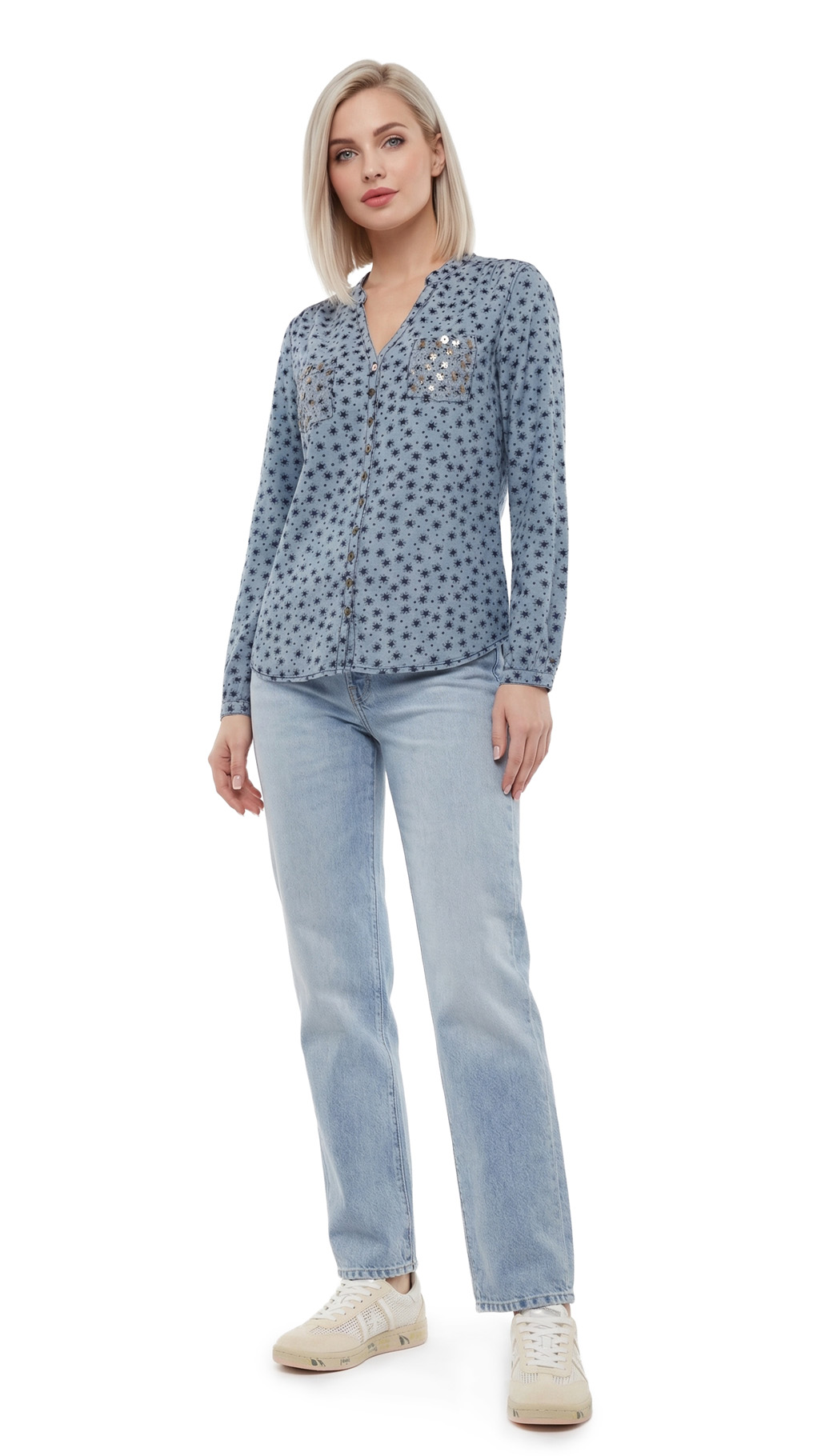 Блузка рубашка Tommy Hilfiger, хлопок, S/M, 44