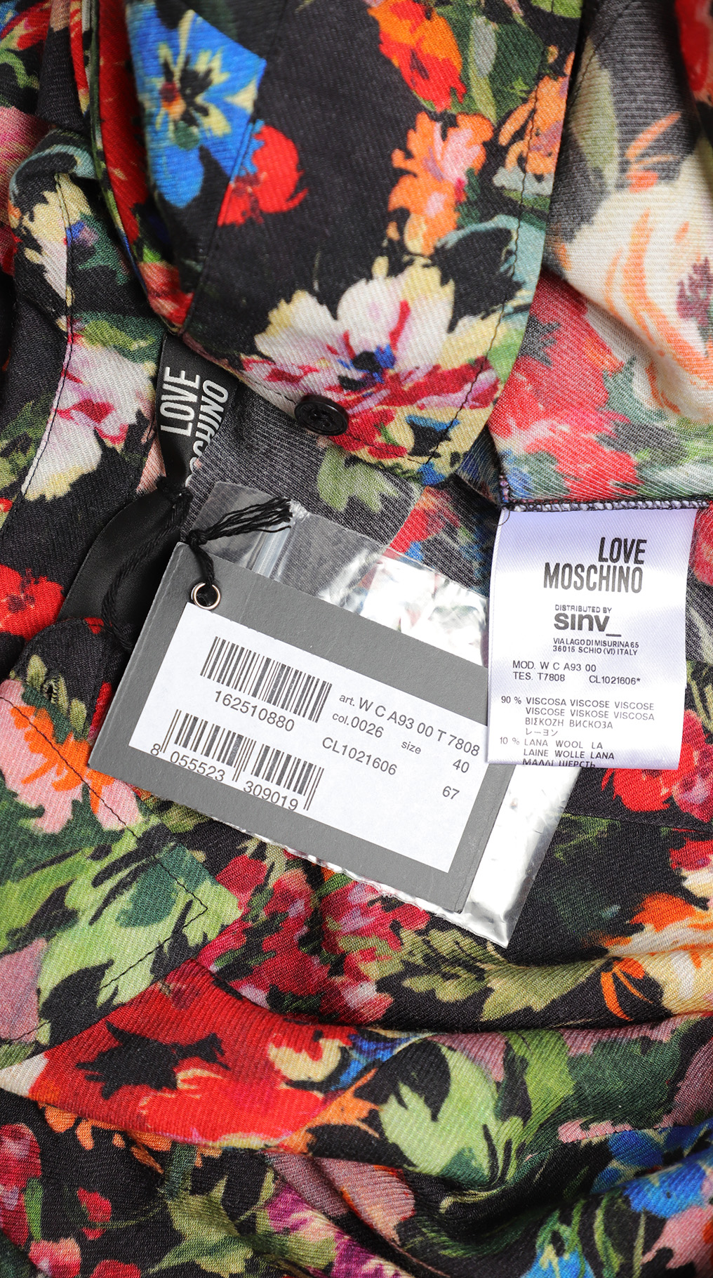 Блузка Moschino Love, вискоза-шерсть, S, 42 — изображение 7