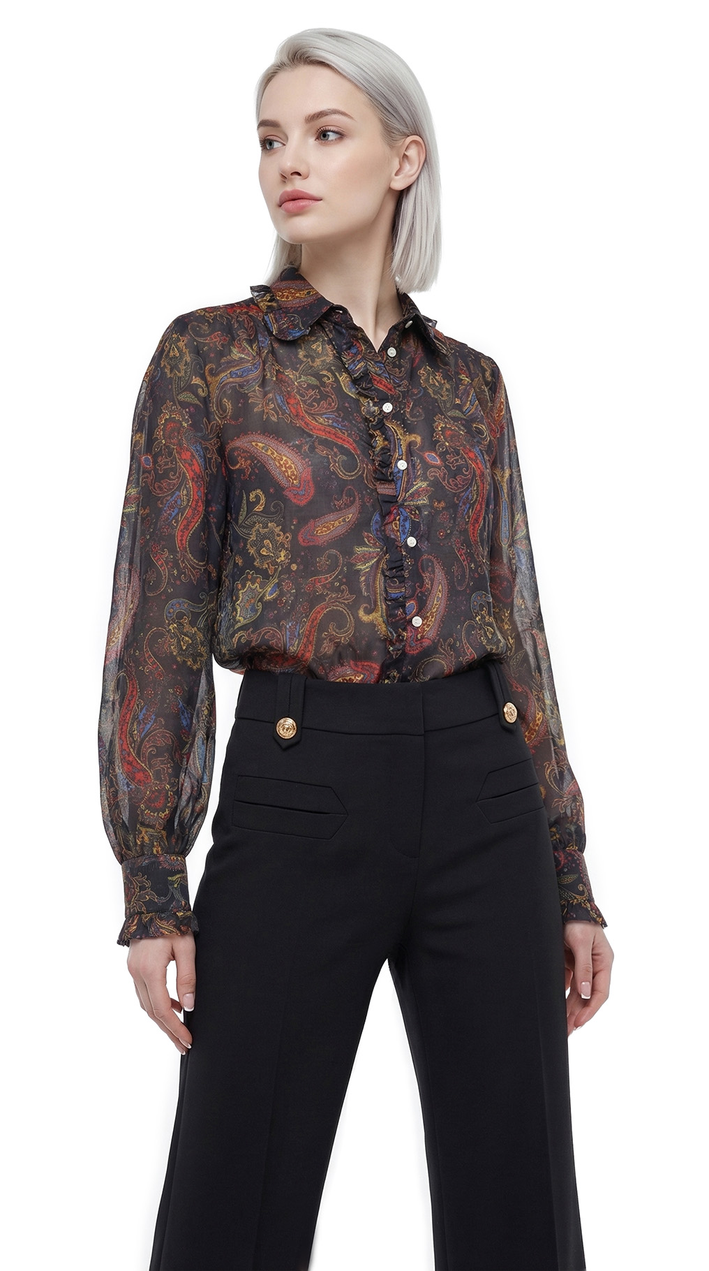 Блуза Maje, хлопок, XS-S, 40-42 — изображение 3