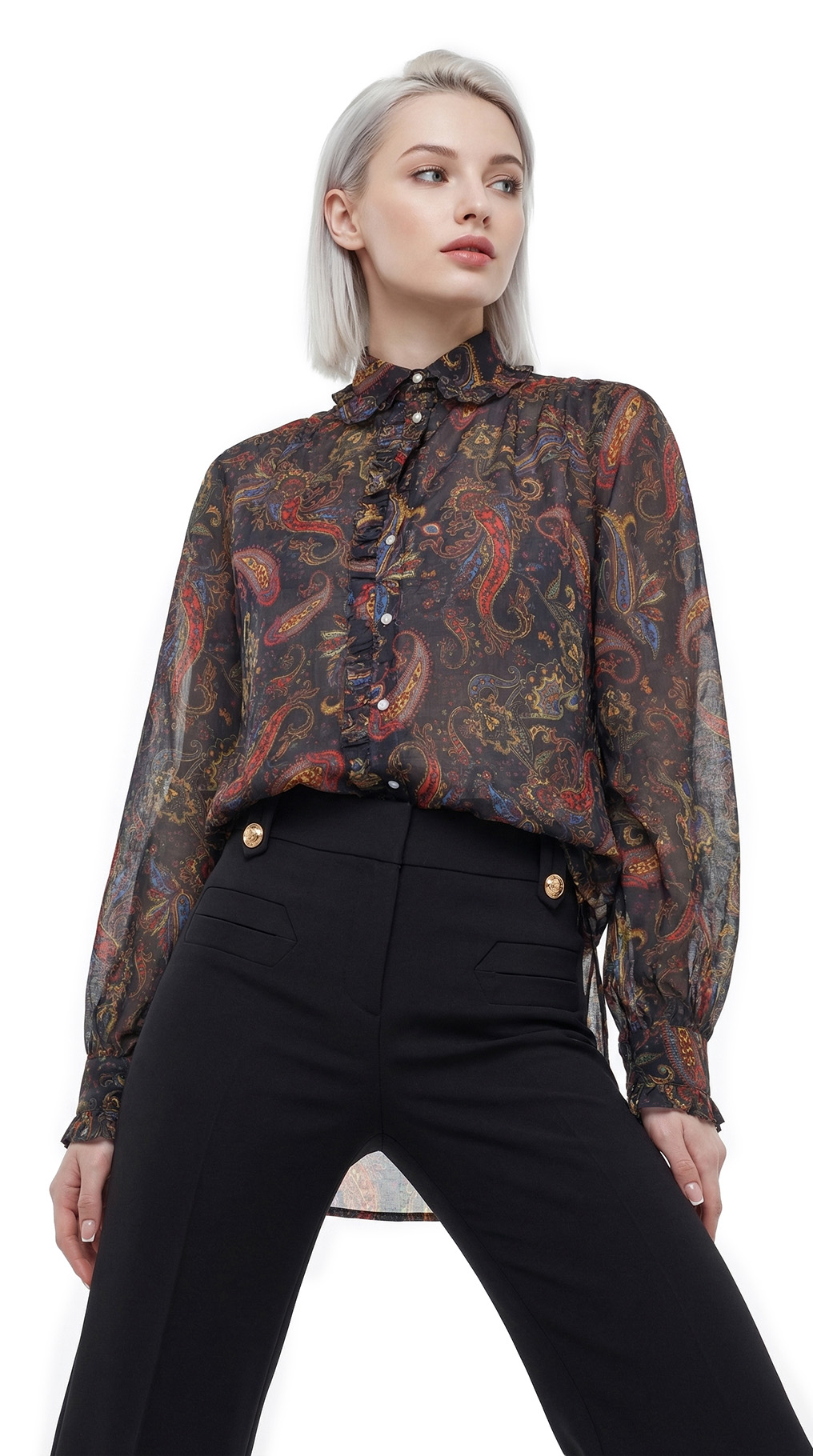 Блуза Maje, хлопок, XS-S, 40-42 — изображение 4